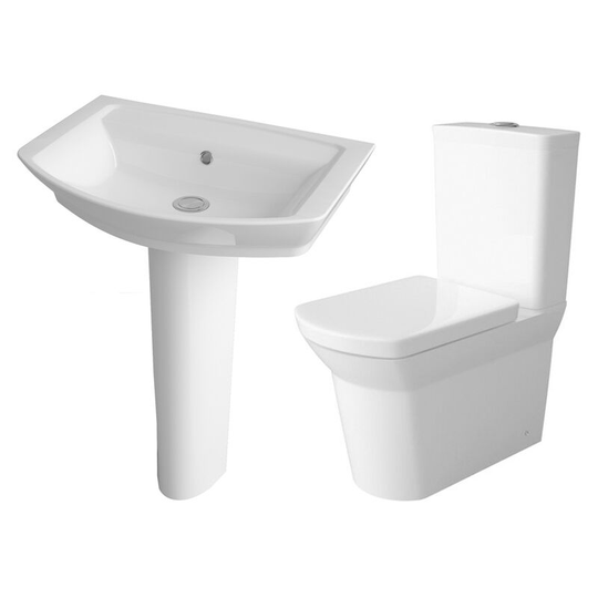 Maya Bathroom Suite 550mm Wide Basin - Hudson Reed