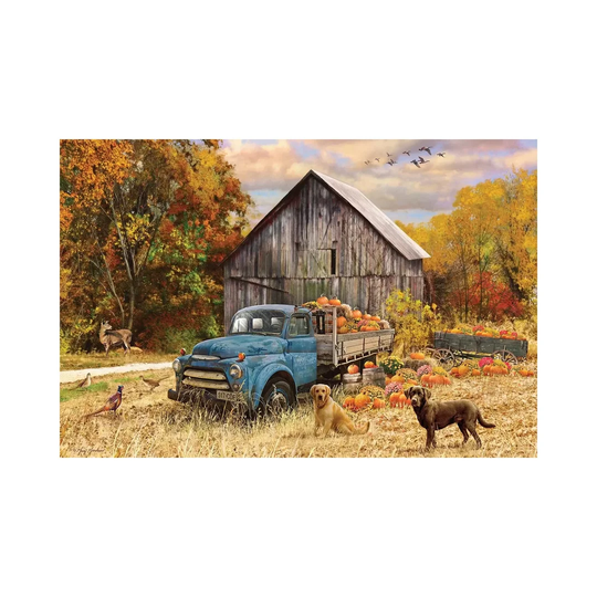 Fall Truck and Barn by Greg & Company - Wrapped Canvas Painting