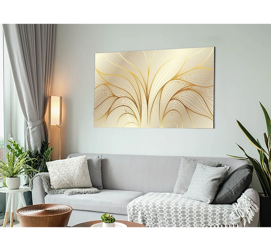 Leaf Lines - Unframed Graphic Art on Metal