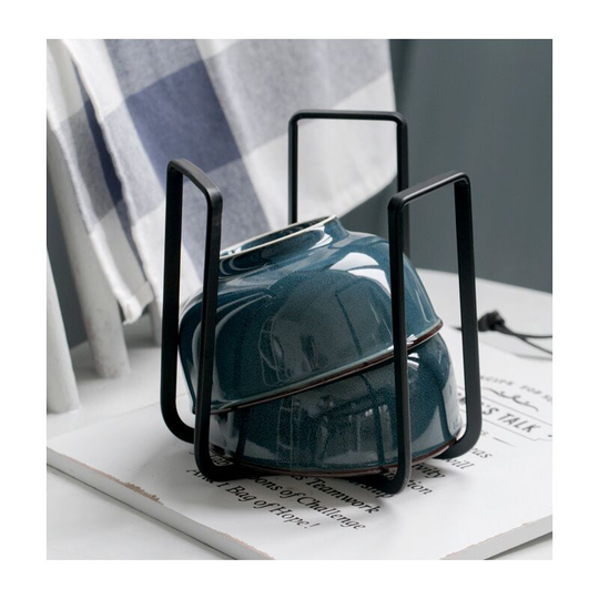 Single Wrought Iron Dish Drift, Drainer Kitchen Bowl, Storage Shelf, Dwelling Drainer, Dish Drip (Black)