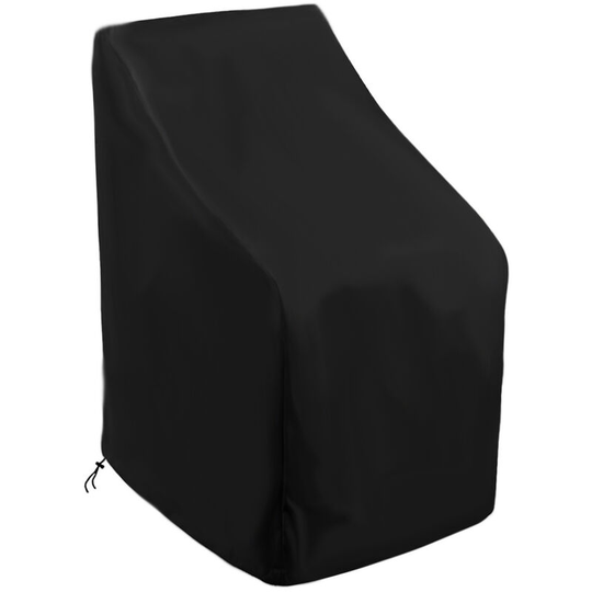 Waterproof 210D Oxford Fabric Garden Chair Cover, Stackable Armchair Cover, Outdoor Weatherproof Chair Cover with Armrests 120x65x65x80cm (Black)