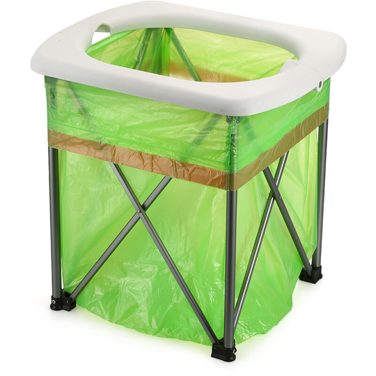 BRS - Outdoor Portable Folding Toilet Lightweight Comfortable Toilet Seat Chair for Camping Hiking Travel