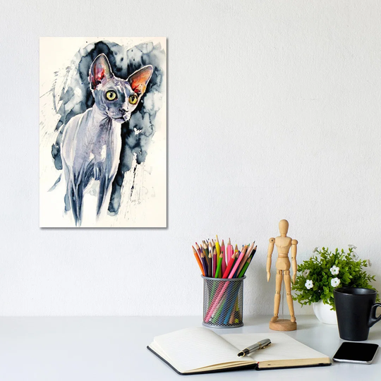 Sphynx Cat by Anna Brigitta Kovacs - Wrapped Canvas Graphic Art