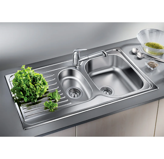 Bonus 95 x 50cm Double Bowl Inset Kitchen Sink