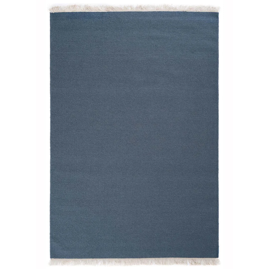 Wabbaseka Handmade Kilim Wool Blue Rug