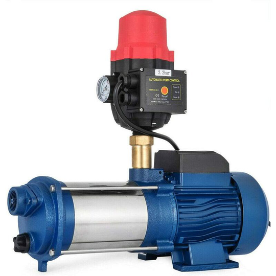 Etoile - 2200W Stainless Steel Centrifugal Pump Garden Irrigation Pump Water Jet Pump 160L/MIN + Pressure Switch