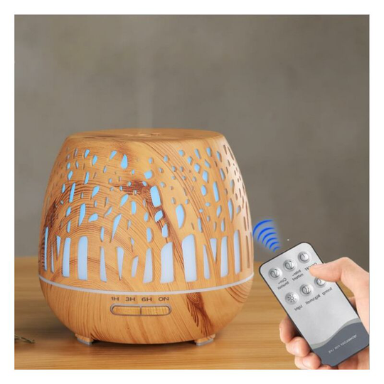 Perlerare - 400ml Essential Oils Diffuser, bpa Free Ultrasonic Humidifier Remote Control with Variable Color led Light 3 Timer