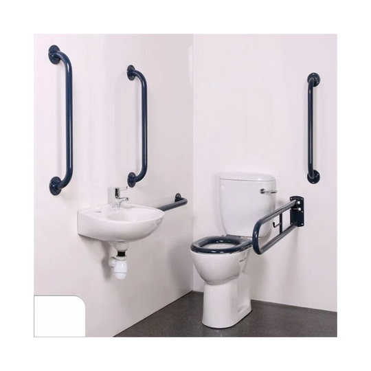 Nyma pro Close Coupled Doc m Pack White - 5 x White Grab Rails - Nymas