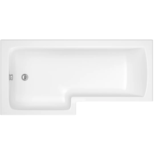 Haderslev Left Shaped 1700 mm x 850 mm Shower Bath