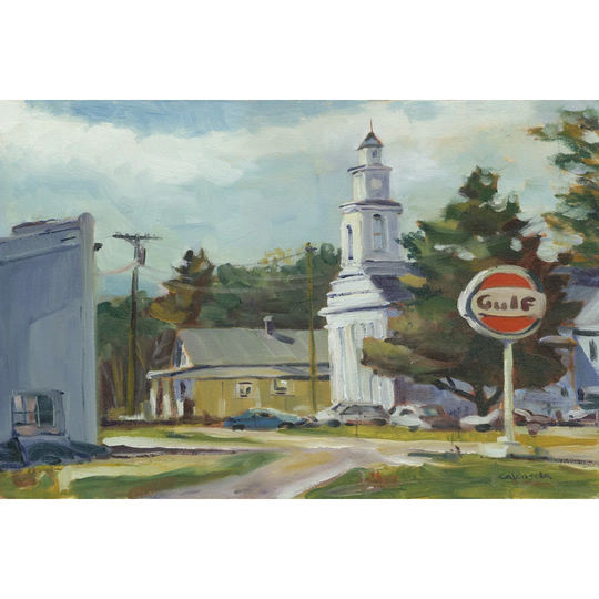 The Old Gulf Station - Wrapped Canvas Art Prints