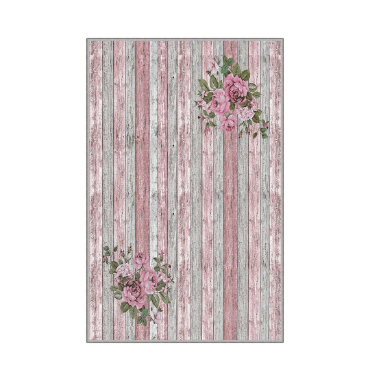 Garris Flatweave Grey/Pink/Green Rug