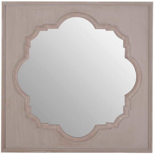 Fossil grey / Antique Taupe Wall Mirror For Bedroom / Hallway / Living Room Luxurious and Antiquated Look w95 x d3 x h95 cm - Premier Housewares