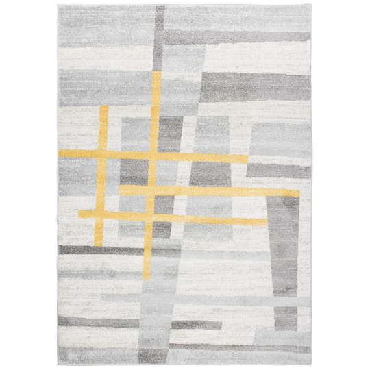 Gorou Flatweave Grey/Yellow Rug