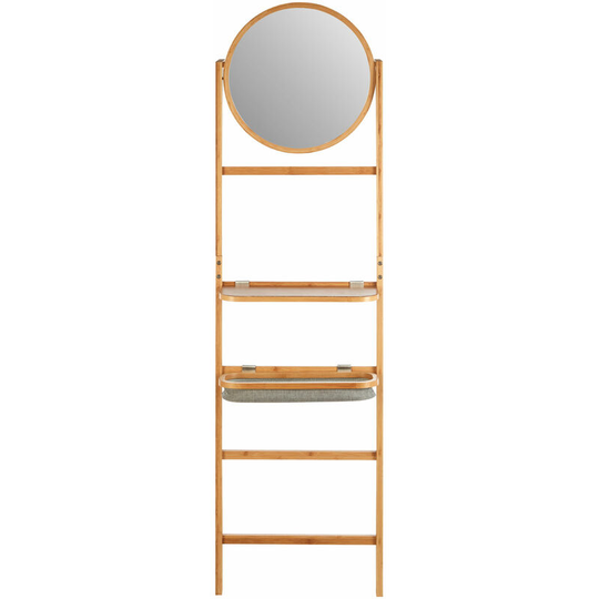 Carrick 5 Tier Towel Rack with Mirror Corner Shelf Bathroom Towel Rails 3 x 175 x 49 - Premier Housewares