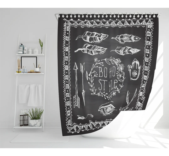 Buiron Polyester Shower Curtain Set