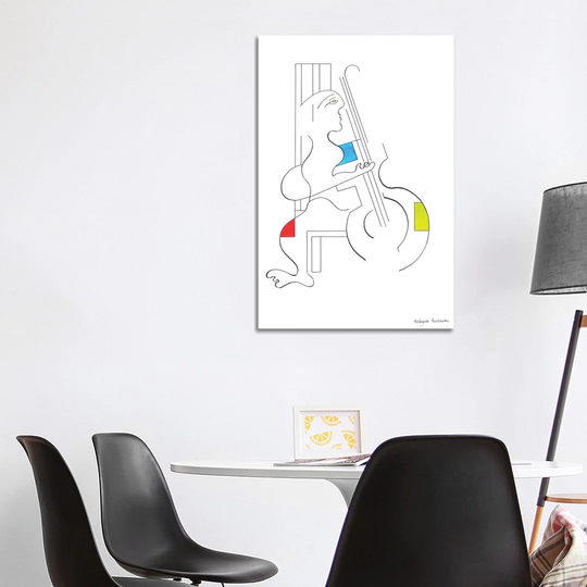 The Musicus by Hildegarde Handsaeme - Wrapped Canvas Graphic Art