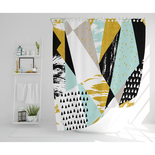 Beckett Polyester Shower Curtain Set