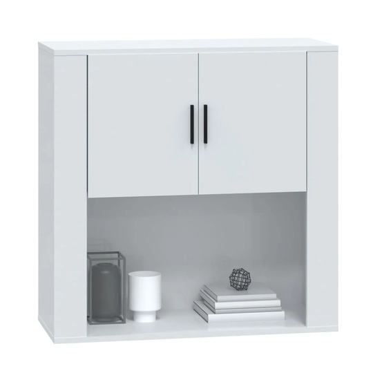 Ebern Designs Wall Cabinet High Gloss White 80X33x80 Cm Engineered Wood