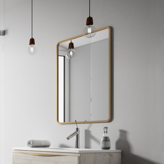 Vogue Bathroom Mirror 800mm h x 600mm w - Copper - Verona