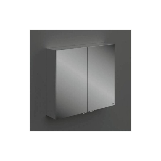 Joy 2 Door Wall Hung Mirror Cabinet - 800mm Wide - JOYMC08002 - Chrome - RAK