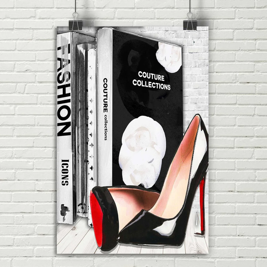 'Fashion Icons 2' by BY Jodi - Unframed Graphic Art Print on Paper
