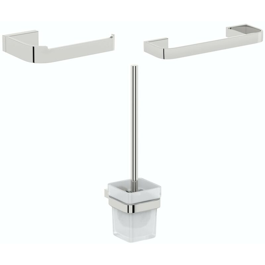 Spencer cloak room 3 piece accessory set - Silver - Mode