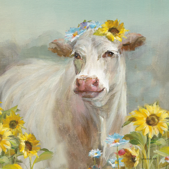 A Cow in a Crown by Danhui Nai - Wrapped Canvas Painting