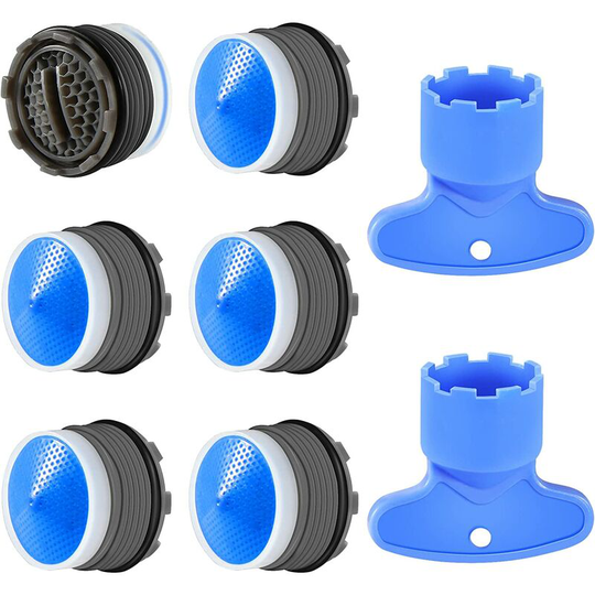 6pcs Faucet Aerators, M16 Faucet Aerator, Water Saving Bubbler for Kitchen Sink and Bathroom Basin Mixer Tap