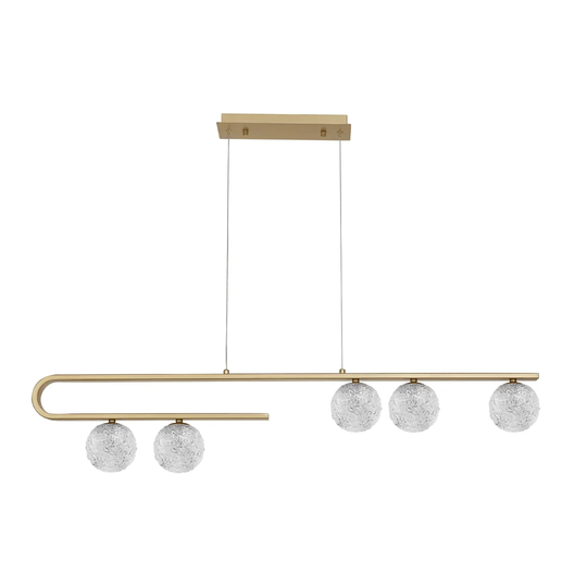 Fix 5-Light Kitchen Island Globe Pendant