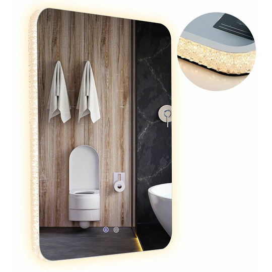 Horizontal Anti-Fog led Bathroom Mirror Hanging Vanity Makeup Mirror led Lighted