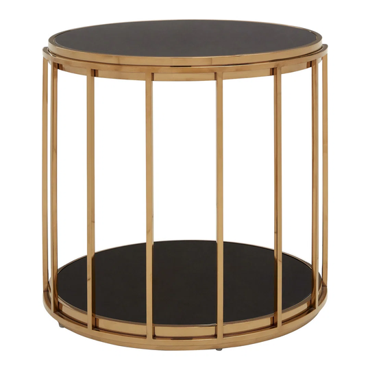Betances Glass Top Frame End Table