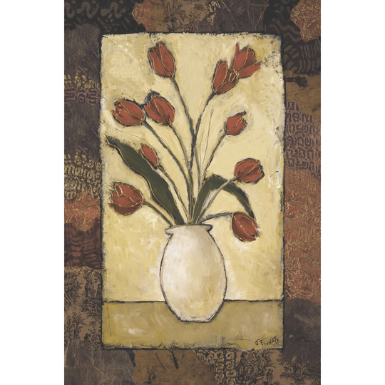 Blooms In Border II by Judi Bagnato - Wrapped Canvas Art Prints
