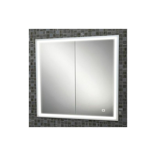 Vanquish 80 Recessed led Aluminium Mirror Cabinet - 800mm Wide - 47800 - Aluminium - HIB