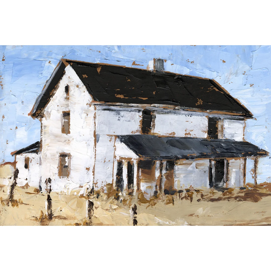 Abandoned Farmhouse I by Ethan Harper - Wrapped Canvas Painting
