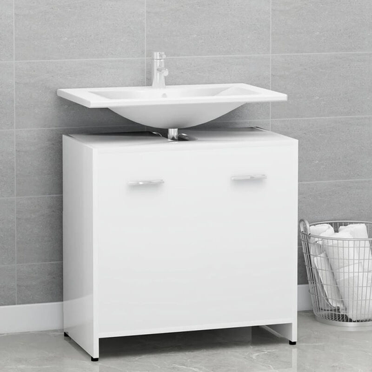 Asupermall - Bathroom Cabinet White 60x33x58 cm Chipboard