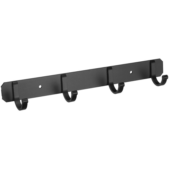 Aluminum Key Coat Hat Towel Holder Rack Hook Wall Mounted 4 Hooks