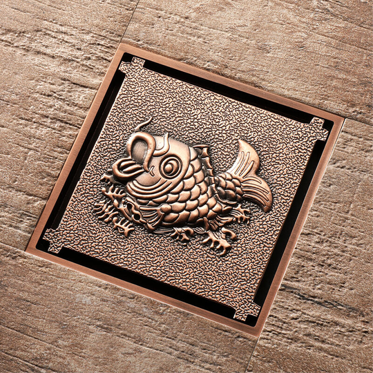 All red copper bathroom floor drain old toilet floor drain deodorant floor drain