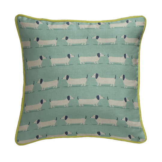 Nicholls Hounddog Duckegg Cotton Cushion Cover