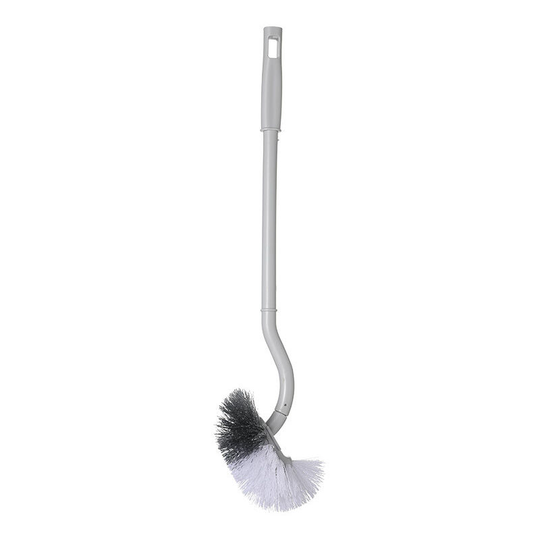 Bette Toilet Brush Toilet Brush Long Handle Plastic Toilet Brush with Solid Bristles for Toilet Cleaning, Deep Cleaning, Gray 2 pieces
