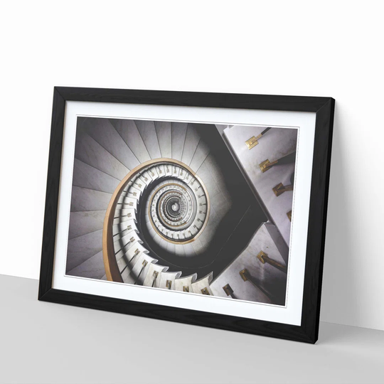 Architecture Spiral Starcase Framed Photographic Print