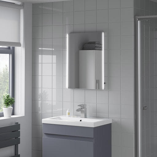 Artis Umbra LED Bathroom Mirror with Demister Pad 600 x 450mm - Mains Power