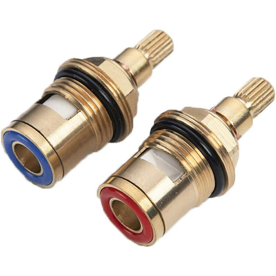 1/2 'Replacement Ceramic Cartridge for Hot and Cold Ceramic Disc Faucet Head for Kitchen Shower Room Brass Water Replacement Valves (Hot and Cold)