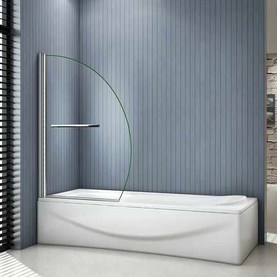 100X150cm Semi Frameless Safety Glass Shower Door 1-Piece For Bathtub Shower Partition