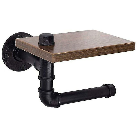 High quality rustic industrial toilet roll holder, floating pipe holder