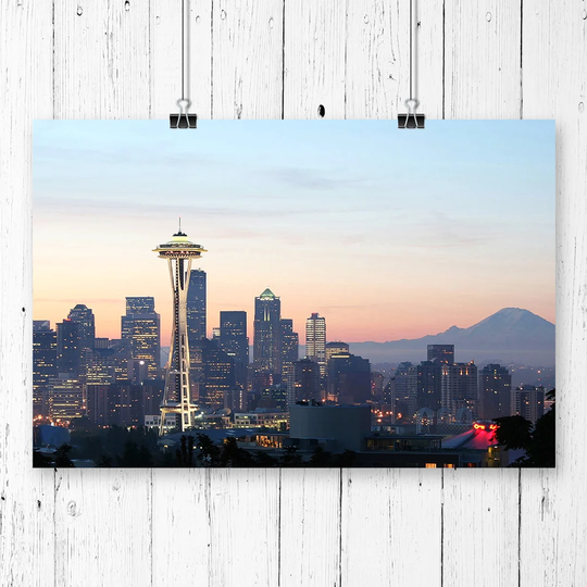 'Washington Seattle Skyline USA' Photographic Print