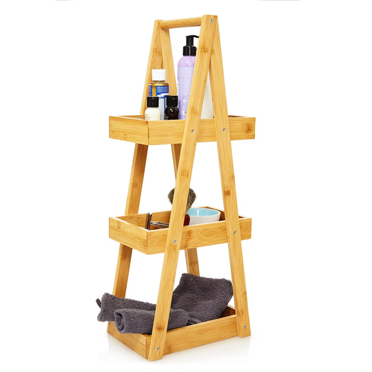 66Cm W x 26Cm H x 18Cm D Solid Wood Free-Standing Bathroom Shelves