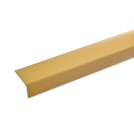 Acea Metal 2.8 cm Thick x 5 cm Wide x 135 cm Length Stair Nose in Gold