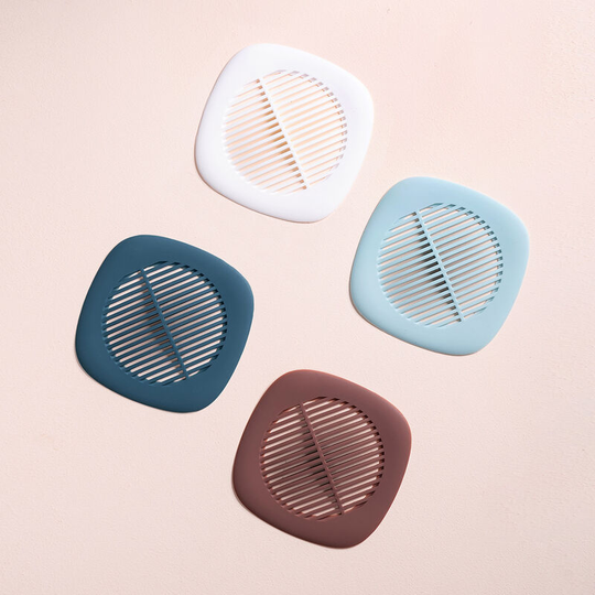 Perleraregb - Shower Drain Covers 4PC Silicone Tube Drain Hair Catcher Stopper with Suction Cup for Kitchen Bathroom, Tub Sink Rubber Strainer Plug