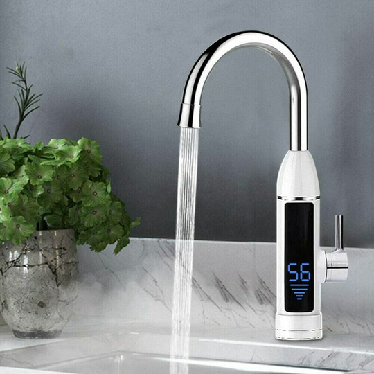 Heated Water Faucet with Built-in Water Heater 3000W 360° Rotatable FaucetElectric Water Faucet220V Kitchen Water Heater Water Faucet with