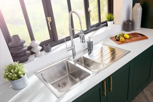 Rangemaster Rockford Stainless Steel Inset 1.5 Kitchen Sink Right Hand